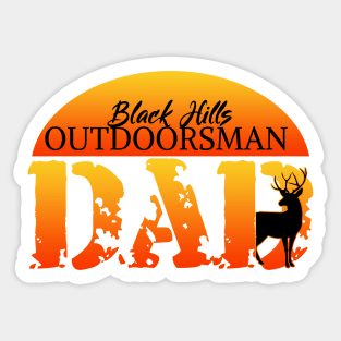 Black Hills Outdoorsman Dad Sunset Sticker